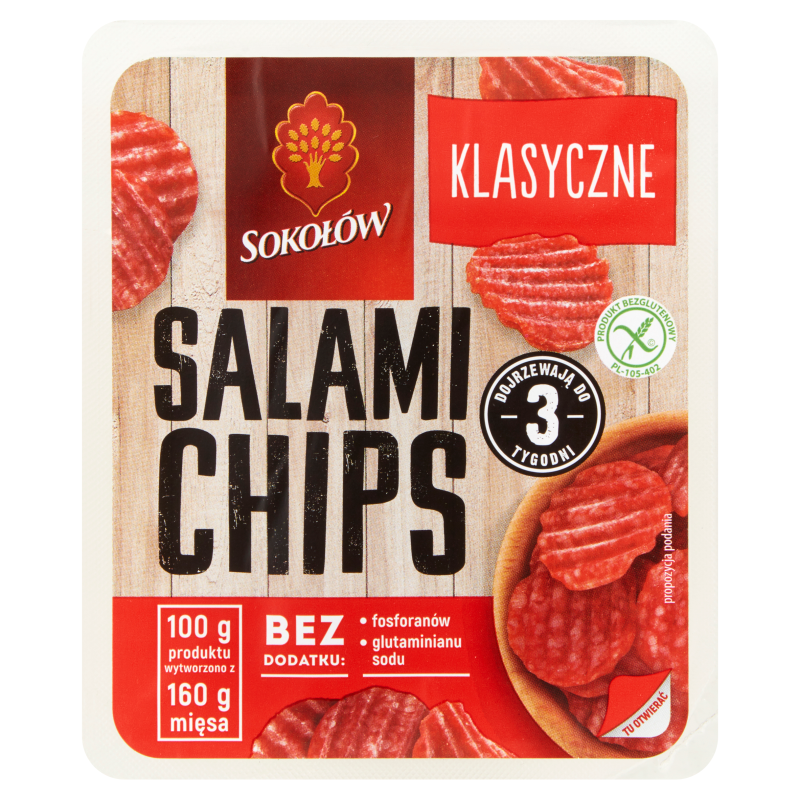 Salami Chipsy Sokołów 60g 1kg=83,17 zł wybrane rodzaje