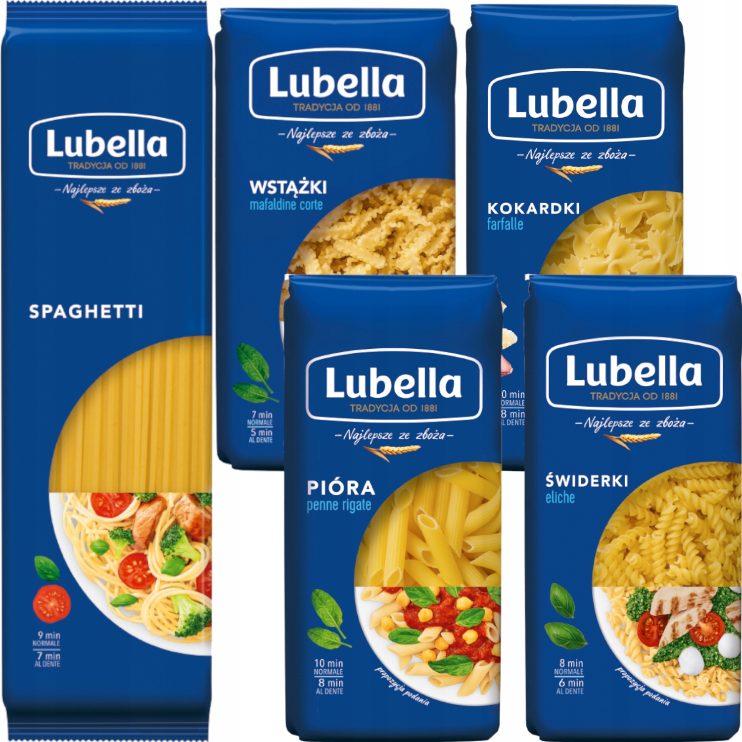 Makaron Lubella 350-400g 1kg=11,22-12,83 zł wybrane rodzaje