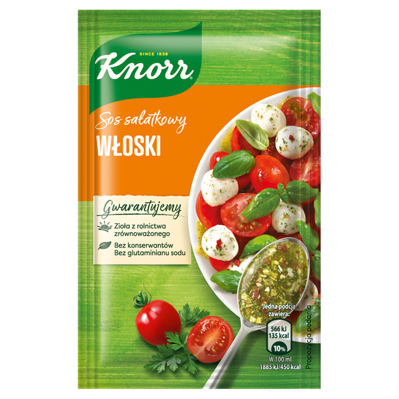 Sos sałatkowy Knorr 8-11g 1kg=153,64-211,25 zł wybrane rodzaje