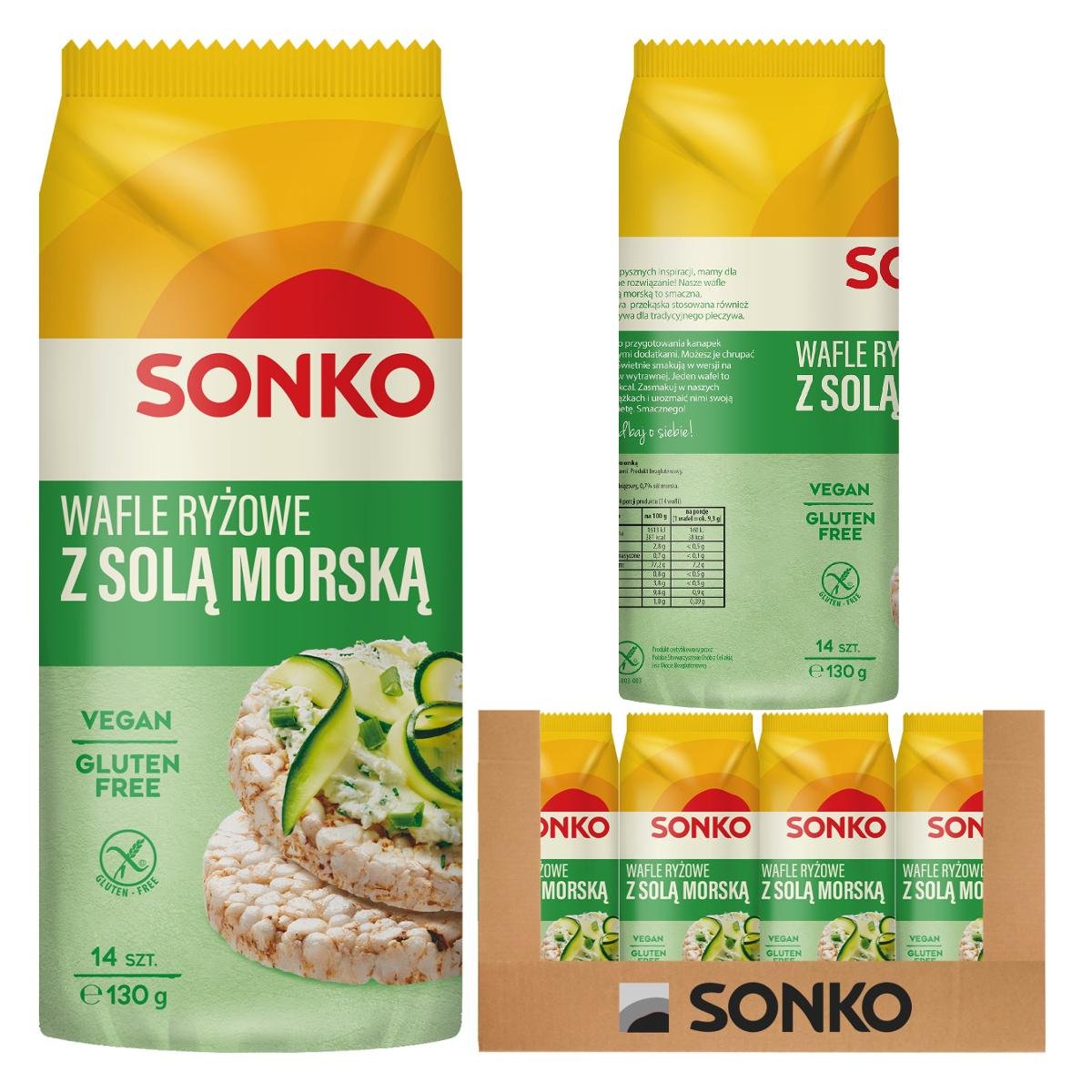 Wafle ryżowe Sonko 93-130g 1kg=26,85-37,53 zł wybrane rodzaje